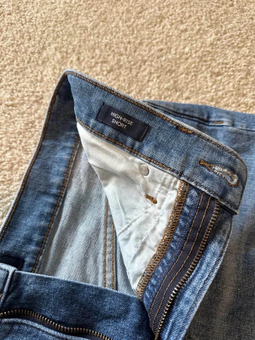 J. Crew Distressed Mid-Blue Denim Shorts